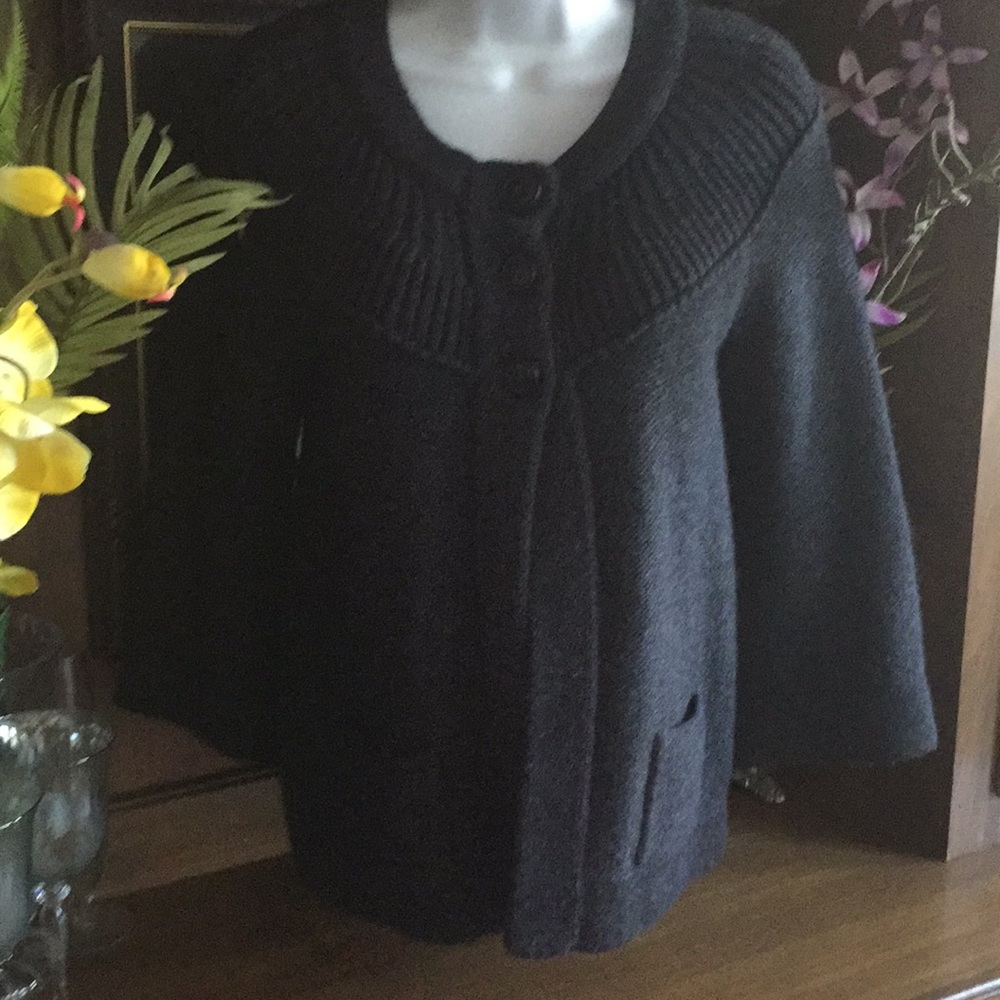 Joie cashmere wool 3button cardigan Gray med